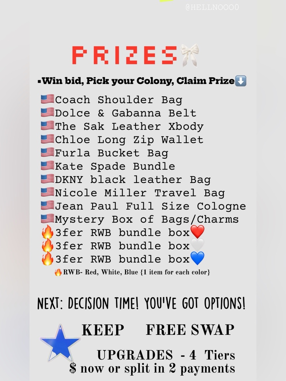 ✨🧨🤍NEW GAME🔥: 🇺🇸 USA IDC Game 🇺🇸 (Independence Day Celebration) - 13 Spots Only! - Picture 2 of 5